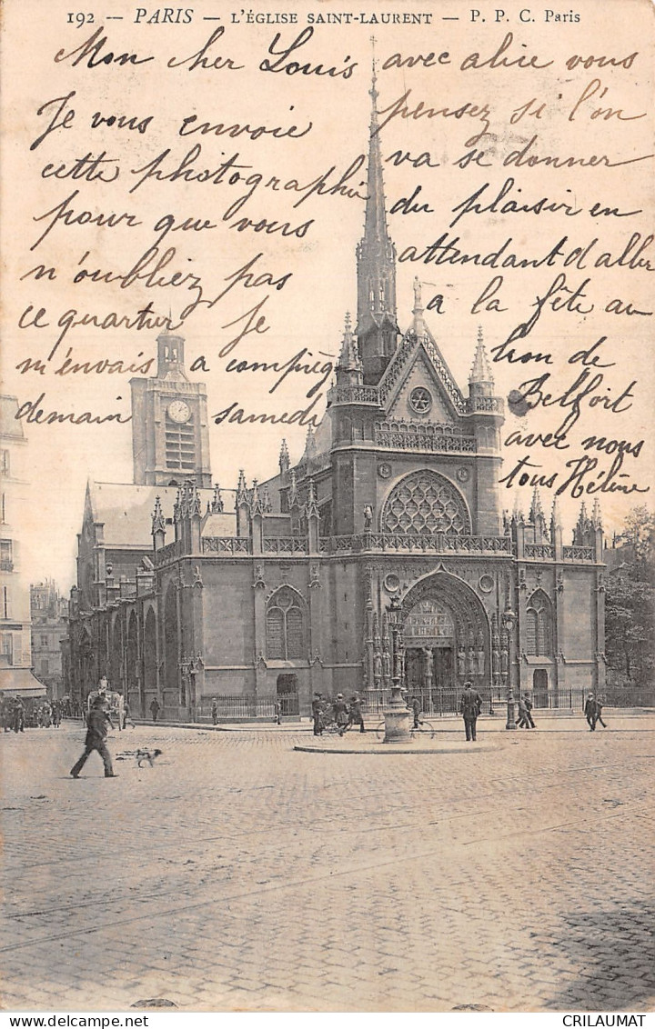 75-PARIS EGLISE SAINT LAURENT-N°T5057-D/0399 - Churches
