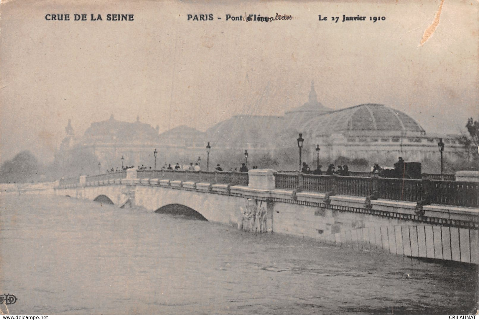 75-PARIS CRUE DE LA SEINE PONT D IENA-N°T5057-D/0279 - Inondations De 1910