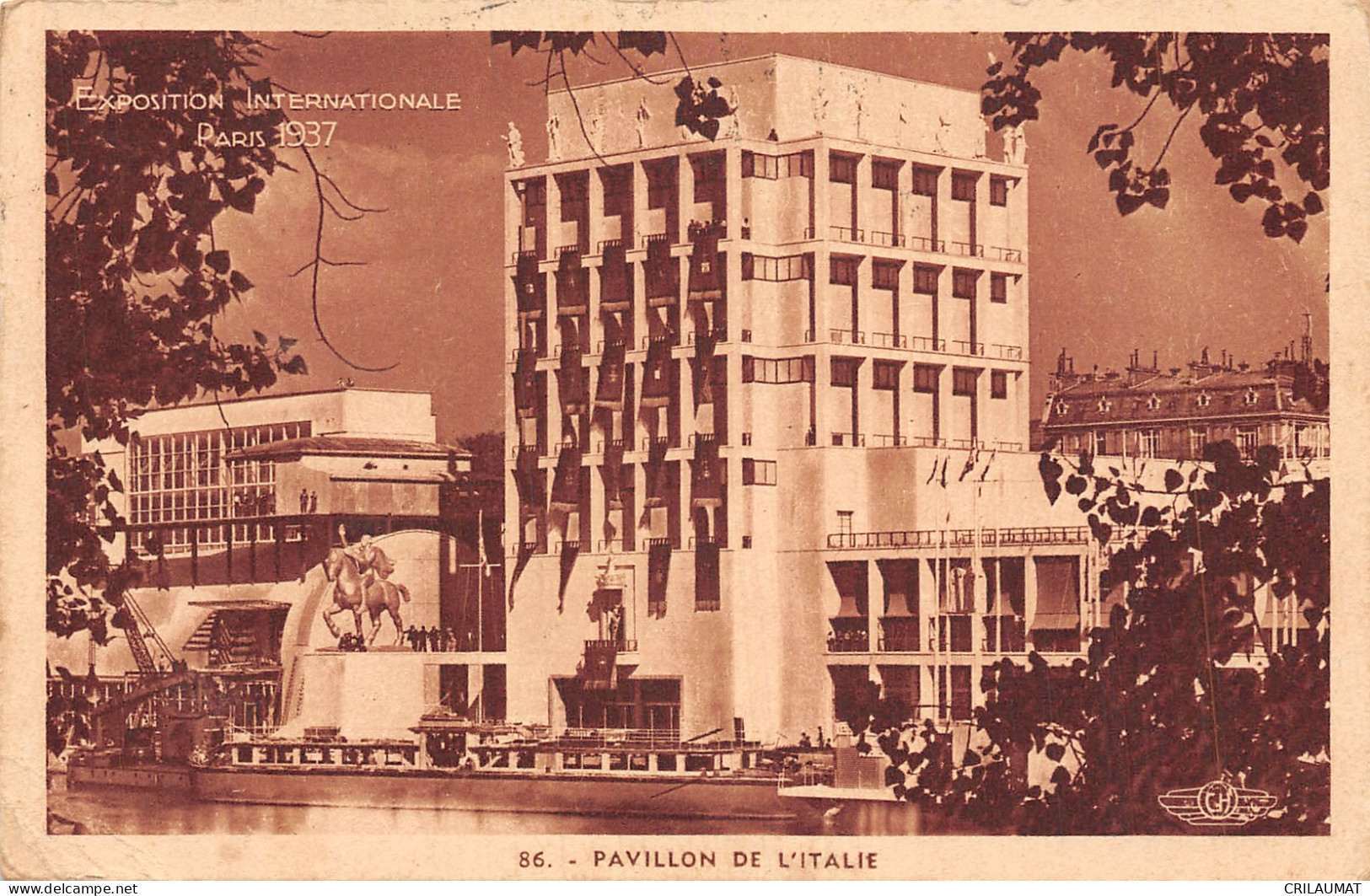 75-PARIS EXPO INTERNATIONALE 1937 PAVILLON DE L Italie-N°T5057-D/0027 - Expositions
