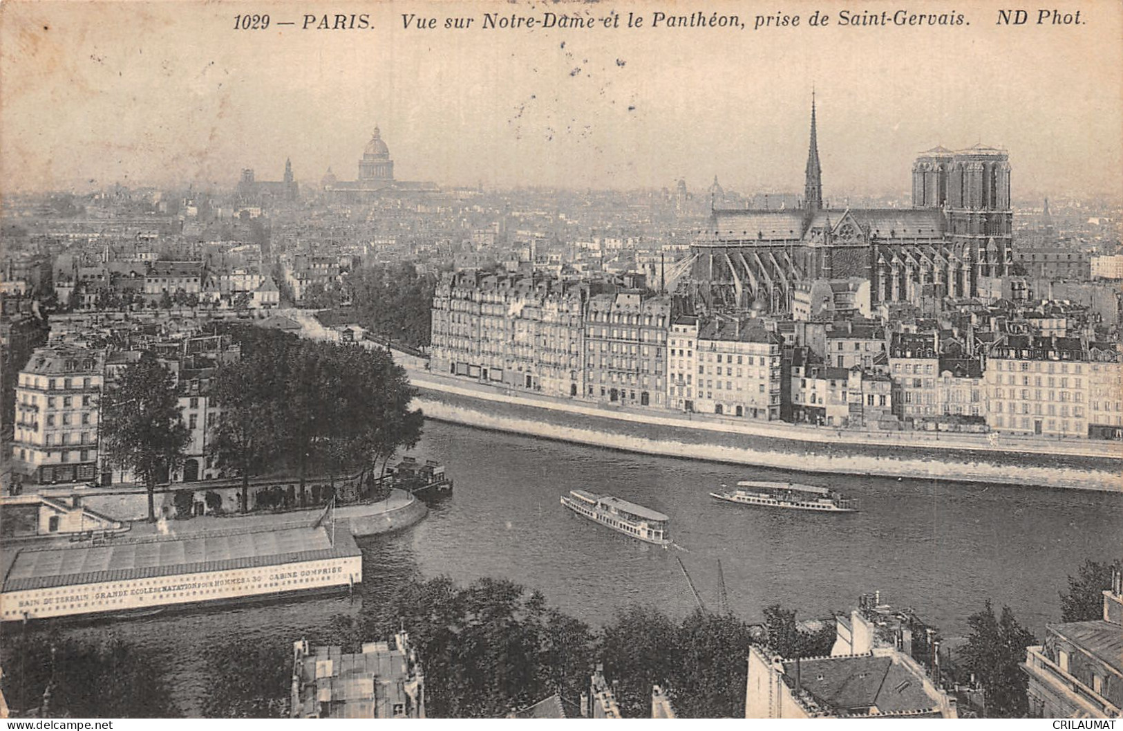 75-PARIS NOTRE DAME ET LE PANTHEON-N°T5057-C/0295 - Notre Dame Von Paris