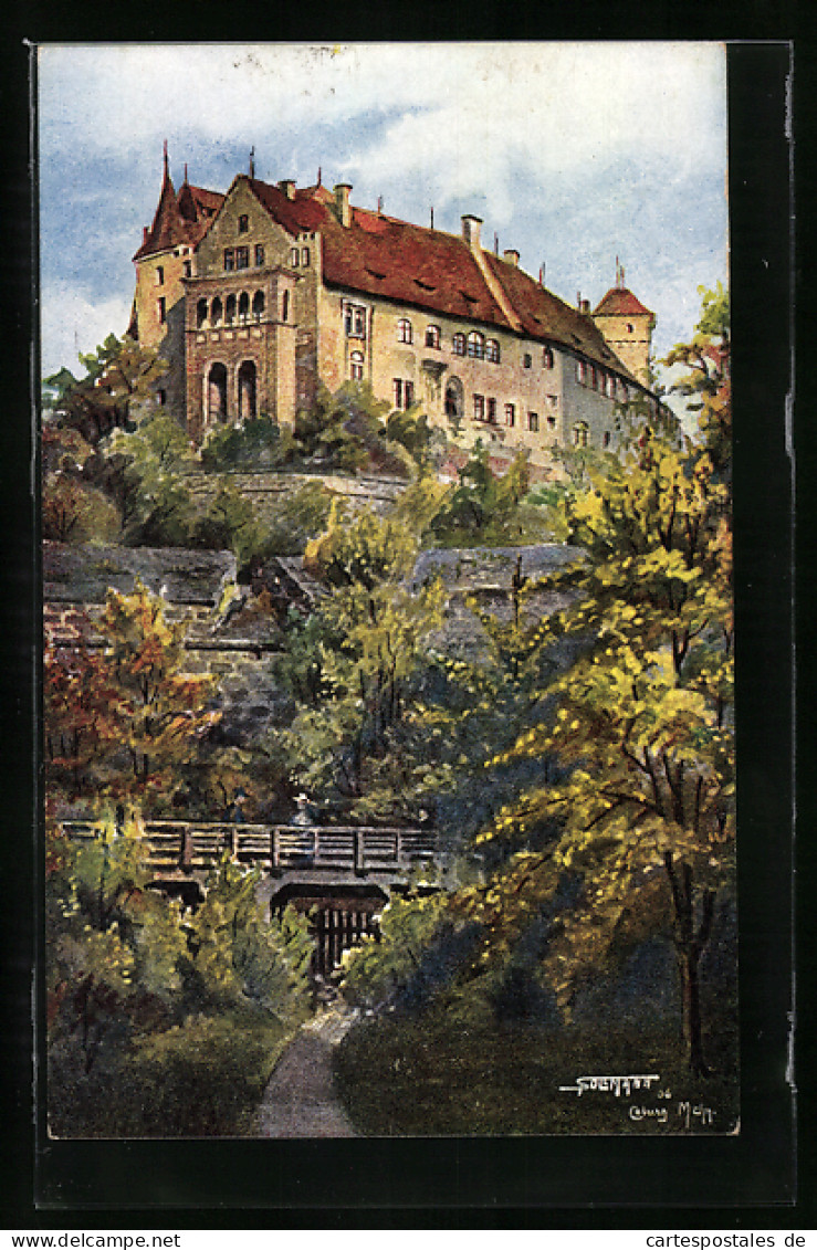 Künstler-AK Nürnberg, Blick Auf Die Burg  - Nuernberg