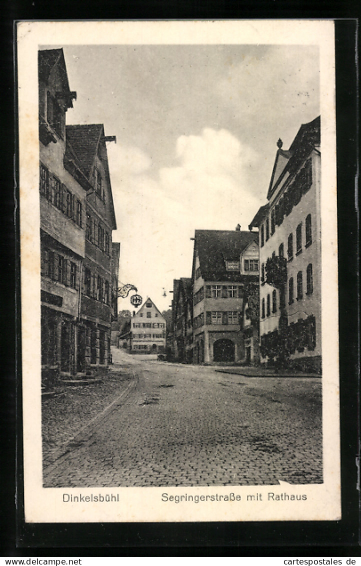 AK Dinkelsbühl, Segringerstrasse Mit Rathaus  - Dinkelsbühl