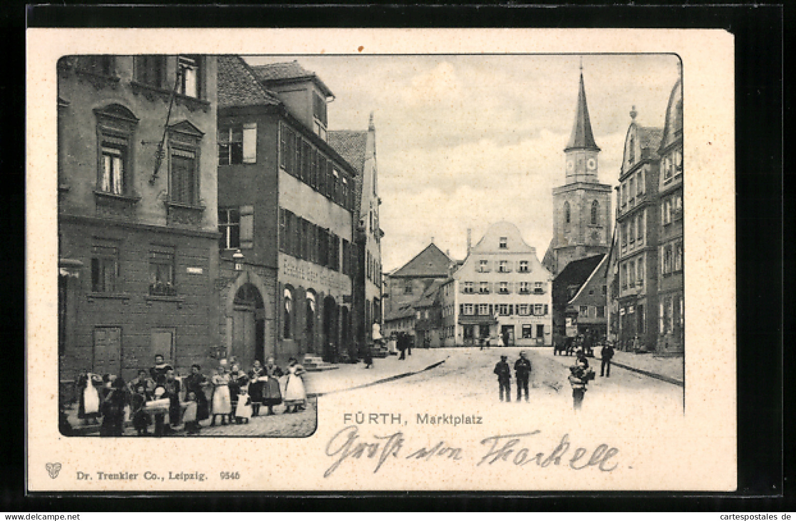 AK Fürth, Marktplatz Mit Kindern  - Fuerth