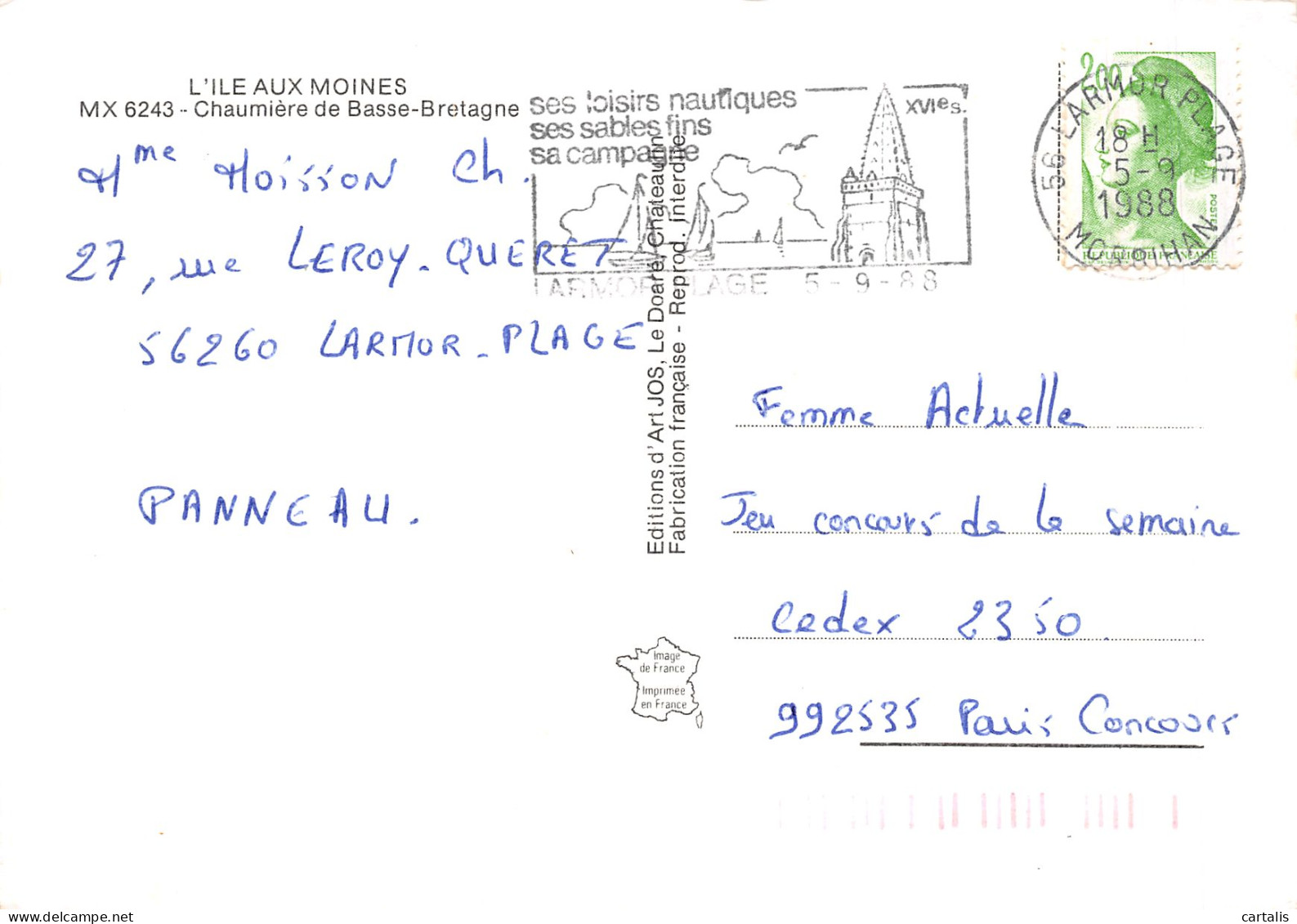 56-ILE AUX MOINES-N°4253-B/0133 - Ile Aux Moines