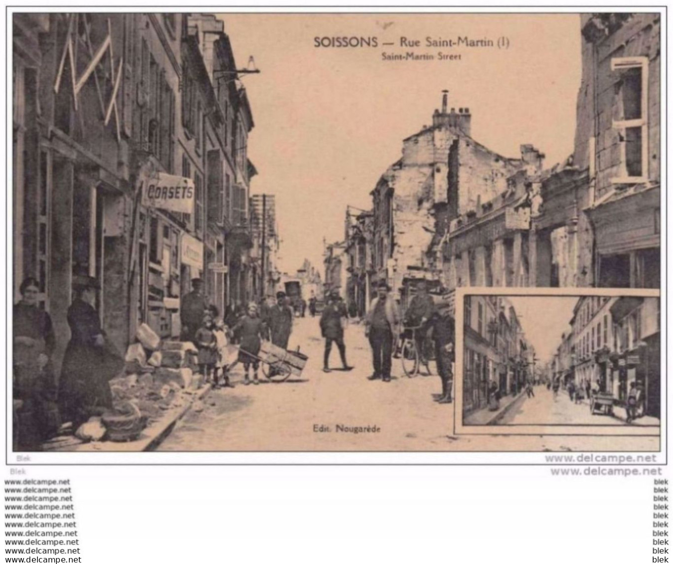 02. Aisne :  Soissons . La Rue Saint Martin . - Soissons