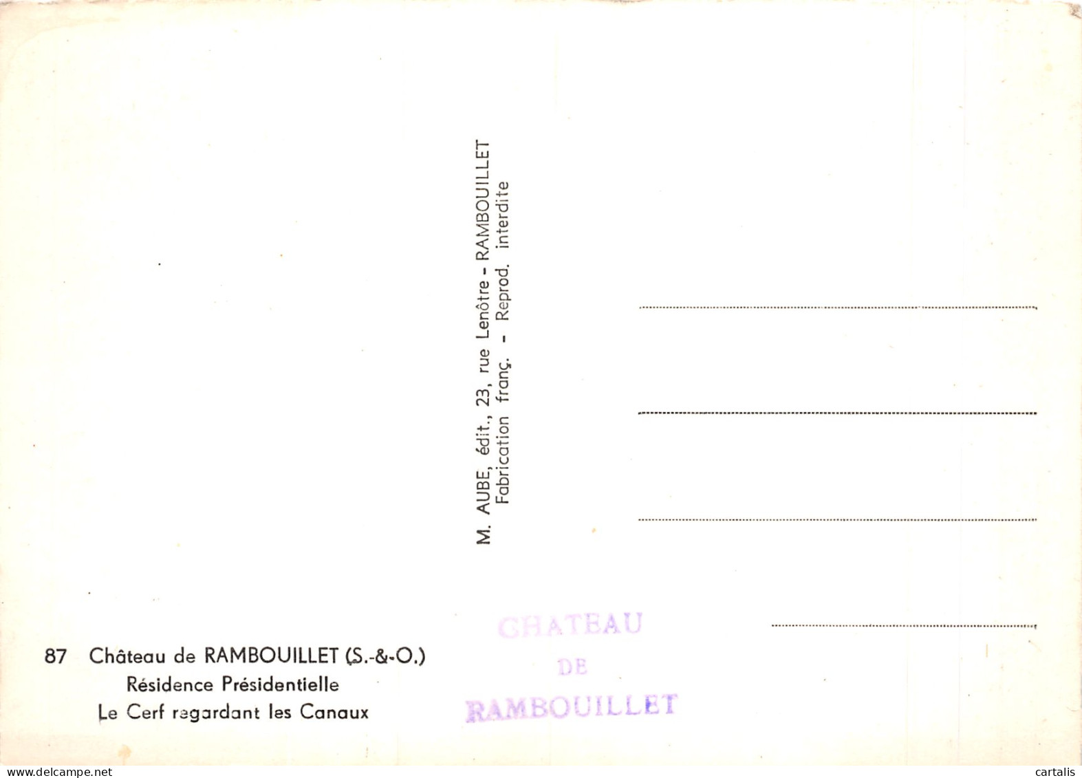 78-RAMBOUILLET LE CHATEAU-N°4253-D/0279 - Rambouillet (Schloß)