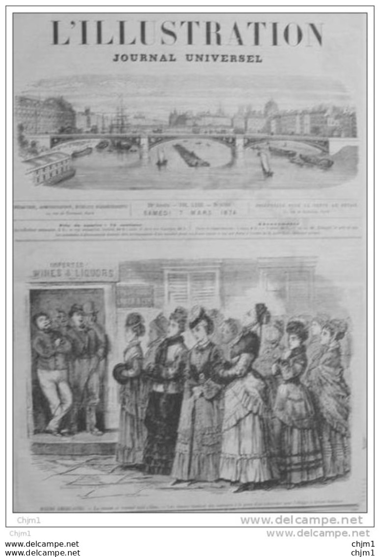 Moeurs Américains - La Guerre Au Whiskey Dans L&acute;Ohio - Page Original 1874 - Historische Dokumente