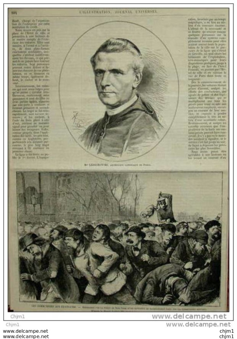 Les Communistes Aux États-Unis - Répression Par La Police De New-York - Mgr Ledochowski - Page Original  1874 - Historical Documents