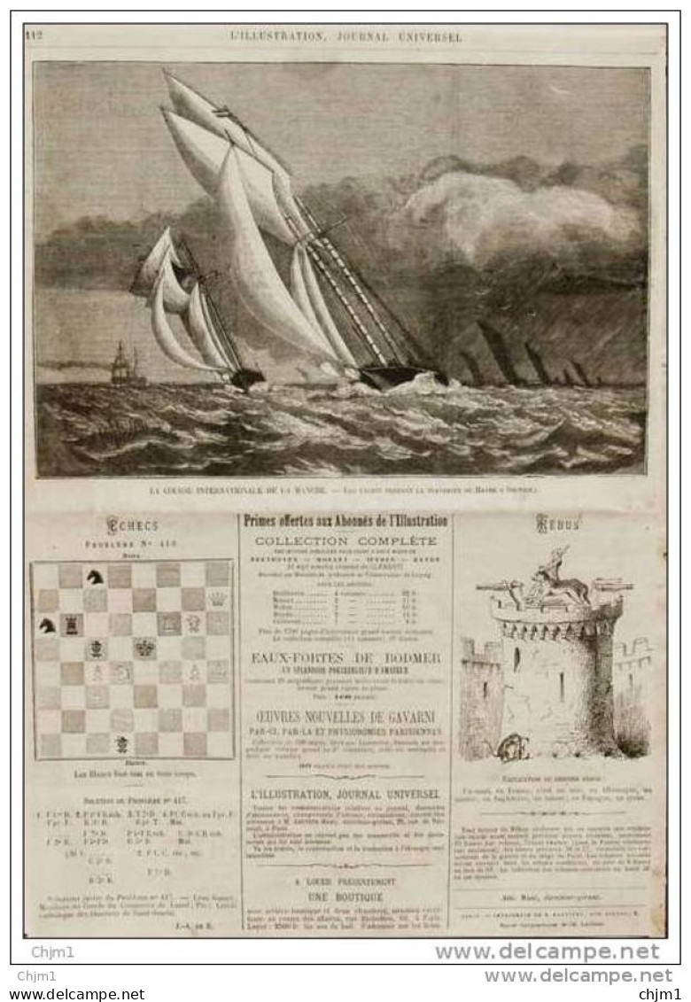 Échecs - Problème N° 418 - Schach - Chess - Page Original 1874 - Historical Documents