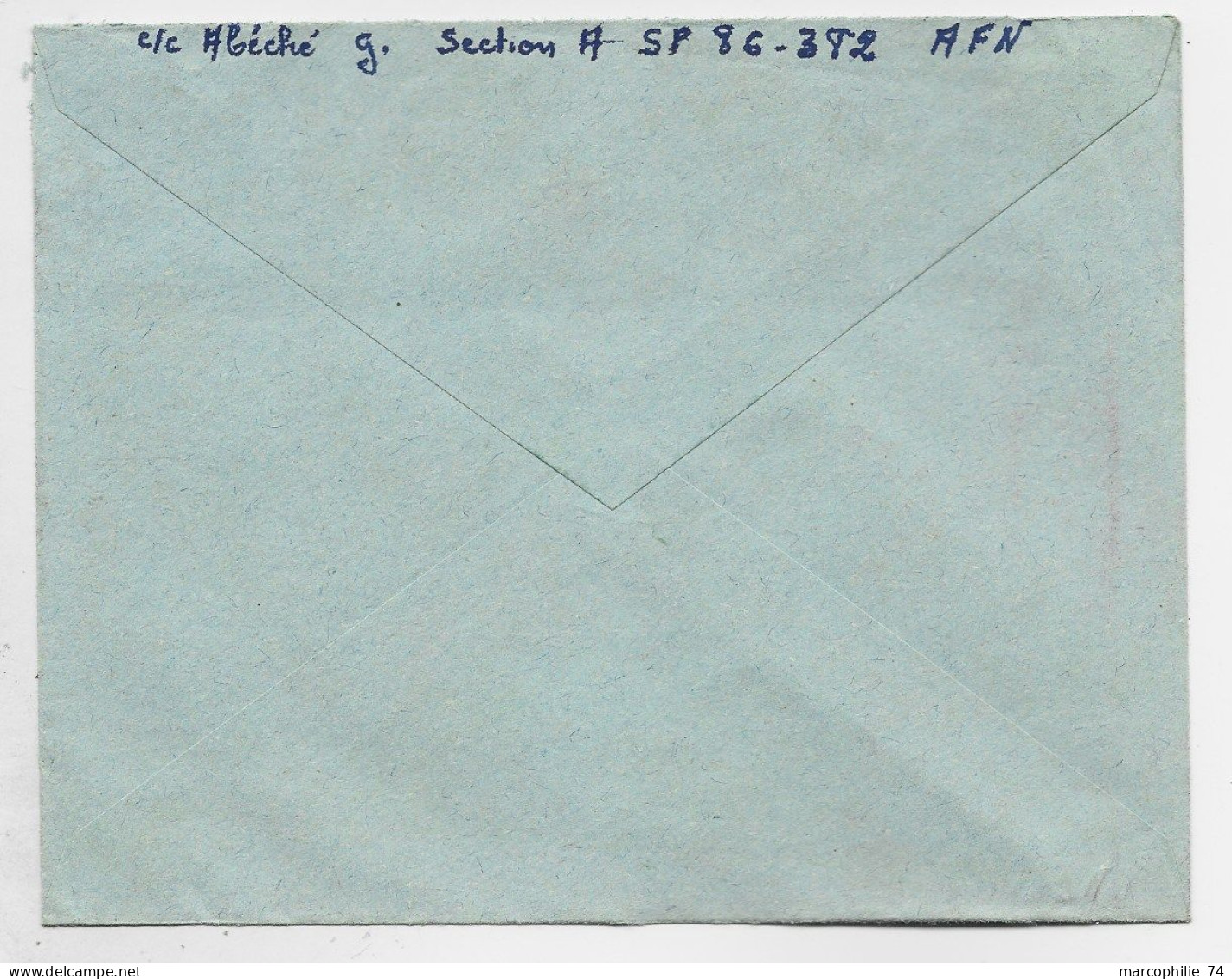 FM ROUGE LETTRE AVION MEC SECAP POSTE AUX ARMEES 9.10.1956 A.F.N. GUERRE ALGERIE - Military Postage Stamps