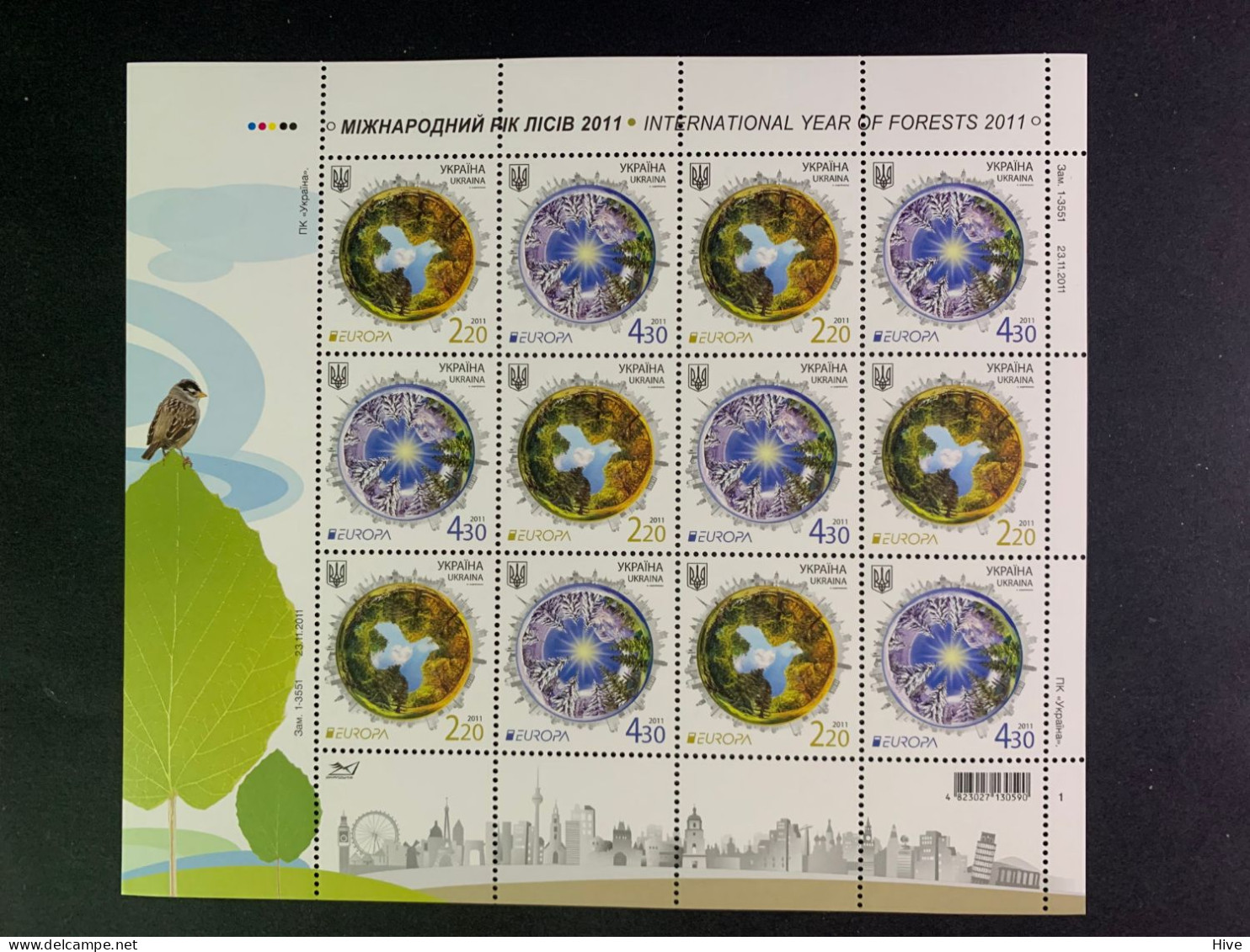 UKRAINE 2011 MI.1204-05**,Yvert 1042-43, Europa. Environment. Forests  MNH - Ucrania