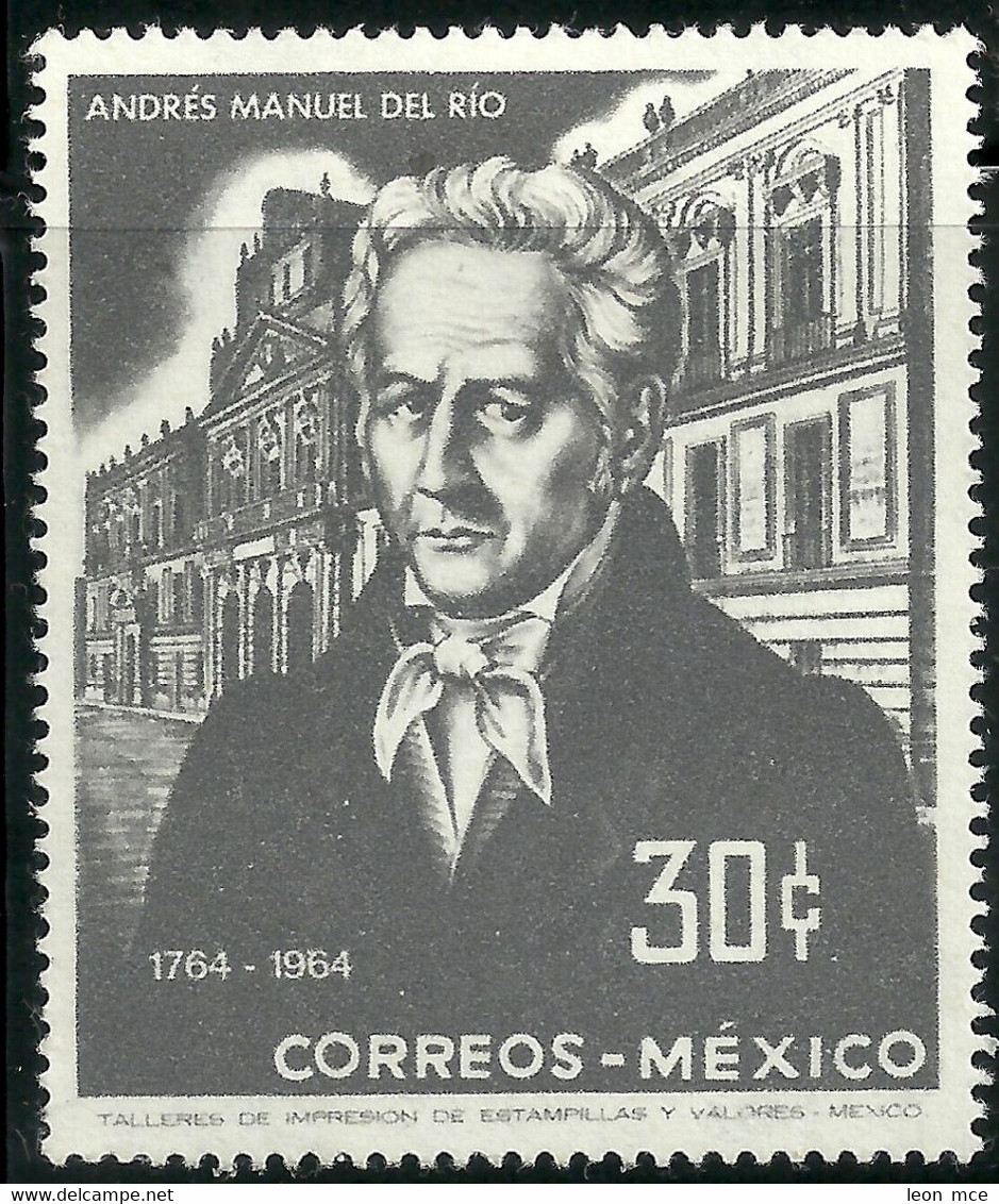 1965 MÉXICO ANDRES MANUEL DEL RÍO, DESCUBRIDOR DEL VANADIO Sc. 961 MNH VANADIUM DISCOVERER - Mexico