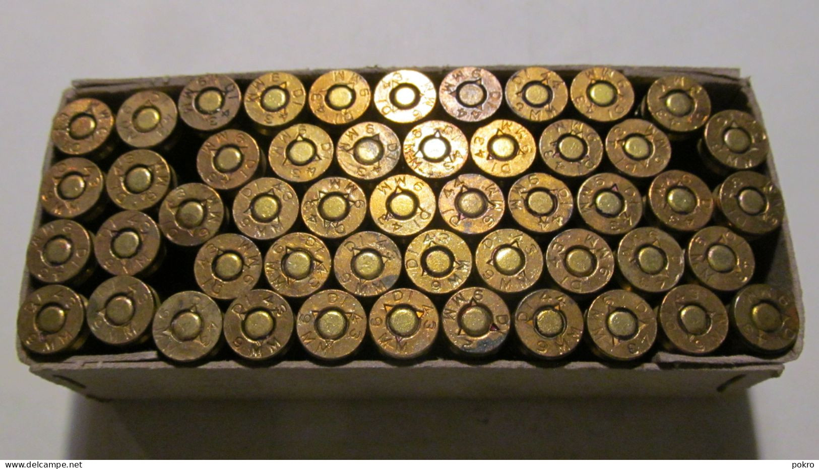 50 Cartouches De 9mm Canadiennes WW2, DI 43 9mm Neutra . - Sammlerwaffen