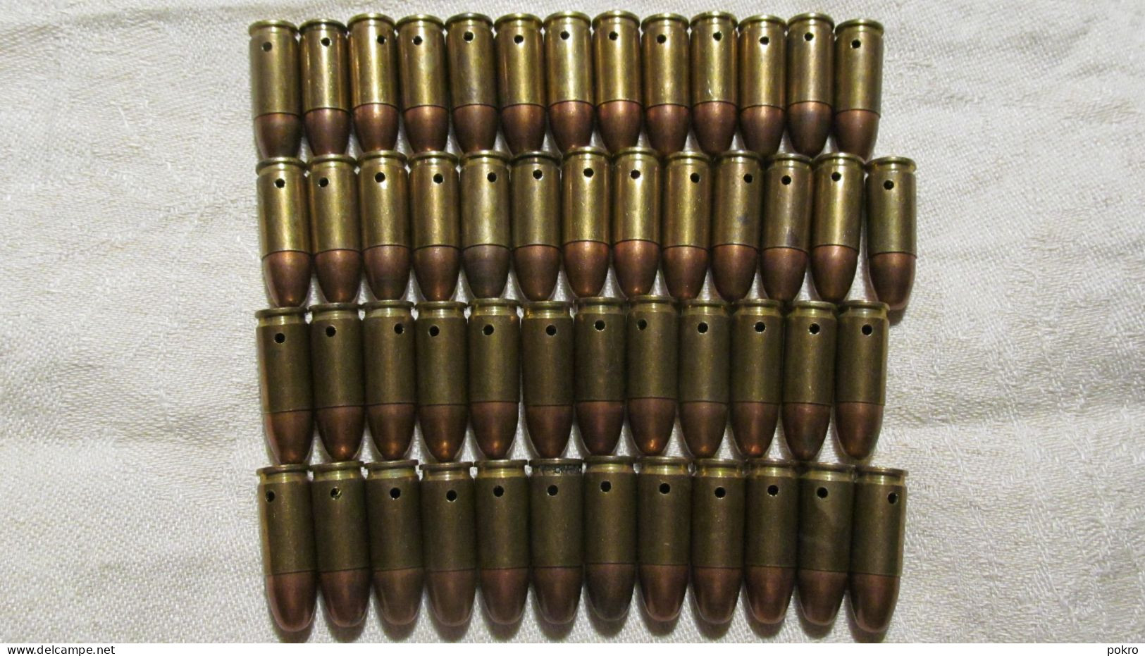 50 Cartouches De 9mm Canadiennes WW2, DI 43 9mm Neutra . - Armas De Colección