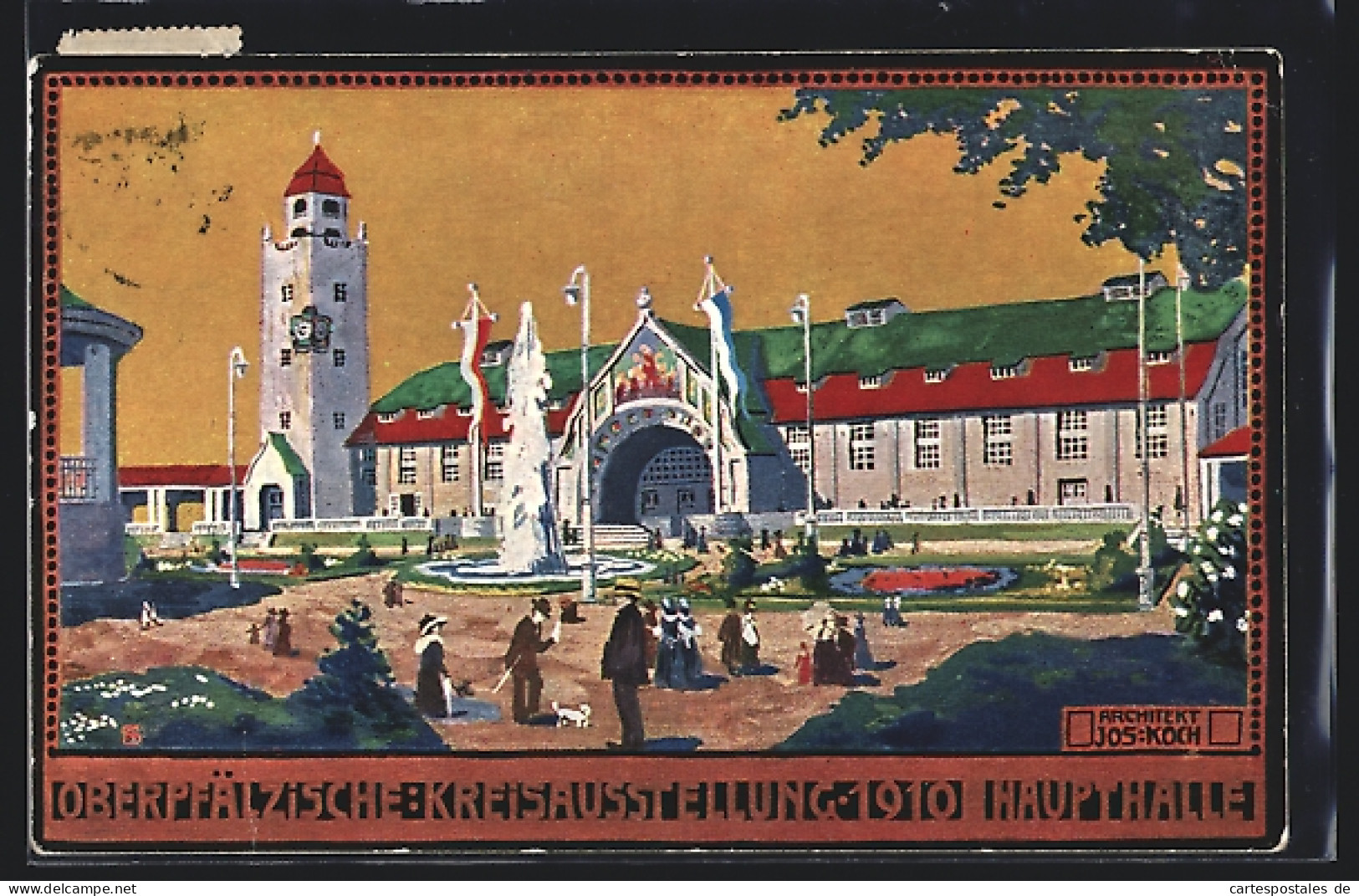 Künstler-AK Regensburg, Oberpfälzische Kreisausstellung 1910, Haupthalle  - Expositions