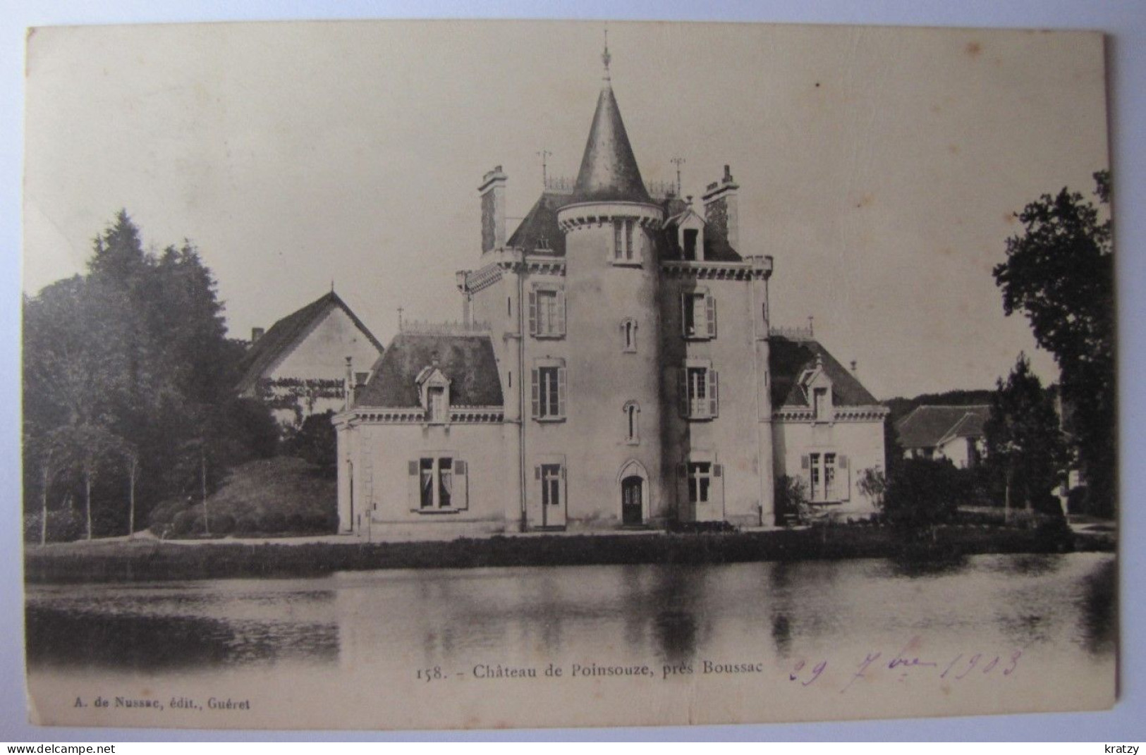 FRANCE - CREUSE - BOUSSAC - Le Château De Poinsouze - 1903 - Boussac