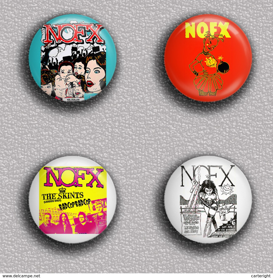 55 X Nofx Band Music Fan ART BADGE BUTTON PIN SET 1 (1inch/25mm Diameter) - Muziek