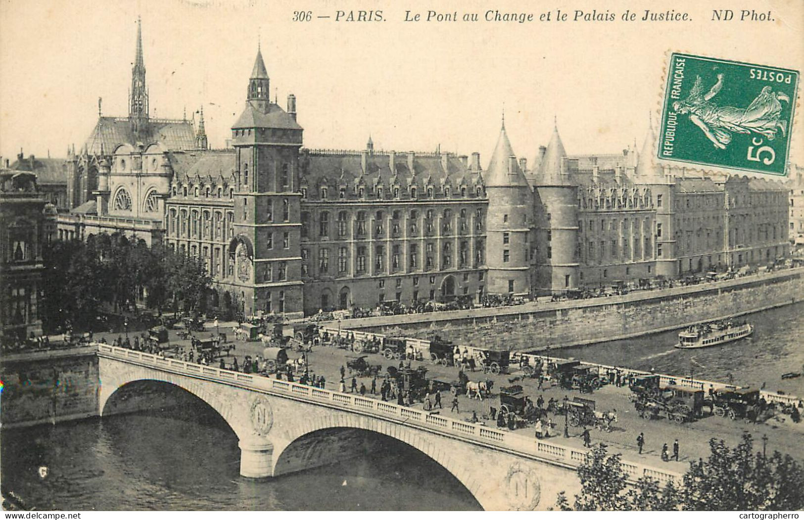 France Paris Pont Au Change Et Le Palais De Justice - Puentes