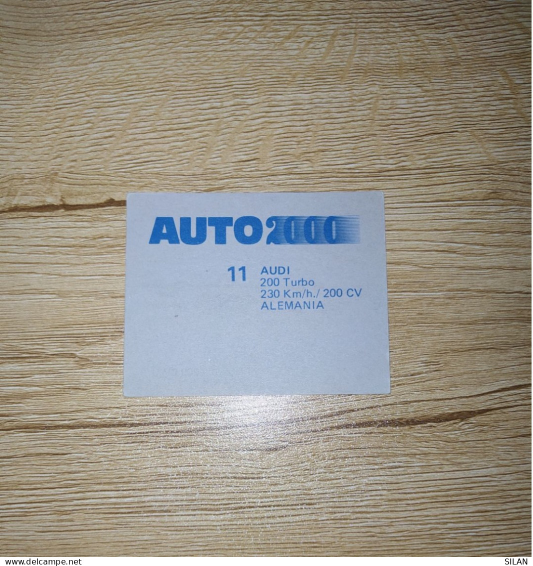 Cromo Año 1988 Auto 2000 Audi 200 Turbo - Auto's