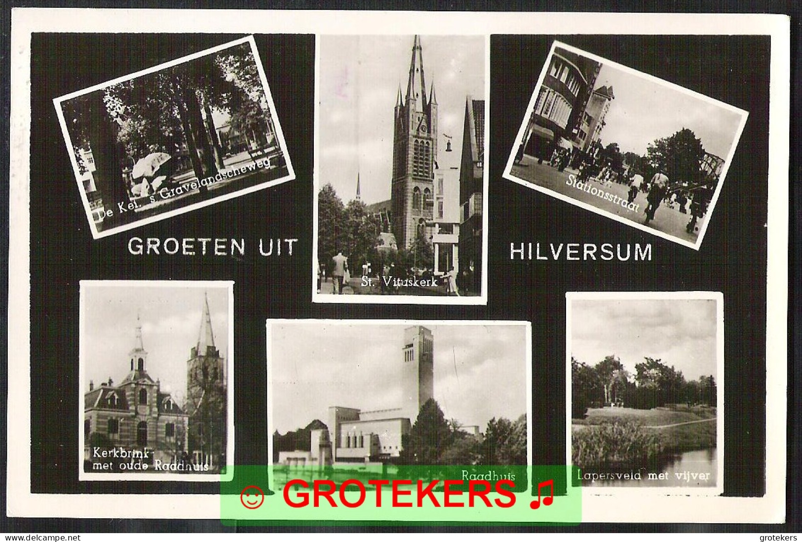 HILVERSUM Groeten Uit 6-luik 1952 - Hilversum
