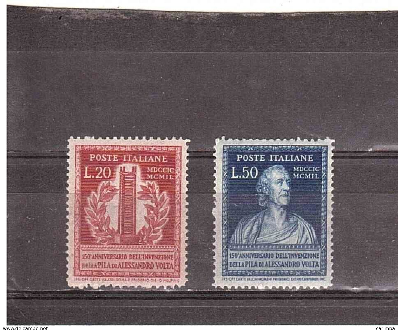 1949 L.20 VOLTA - 1946-60: Mint/hinged