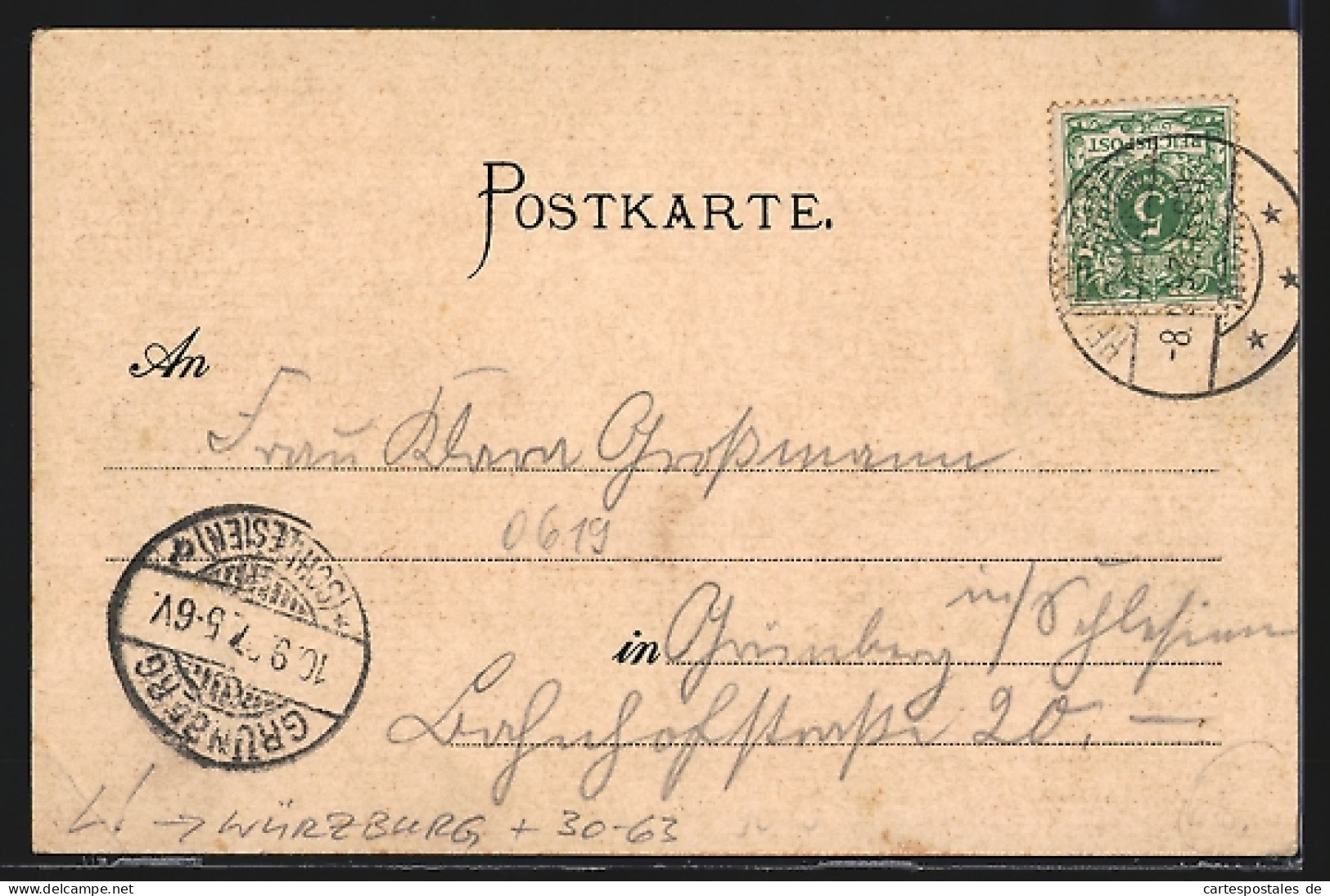 Lithographie Würzburg, Kaisermanöver 1897, Königl Schloss  - Weltkrieg 1914-18