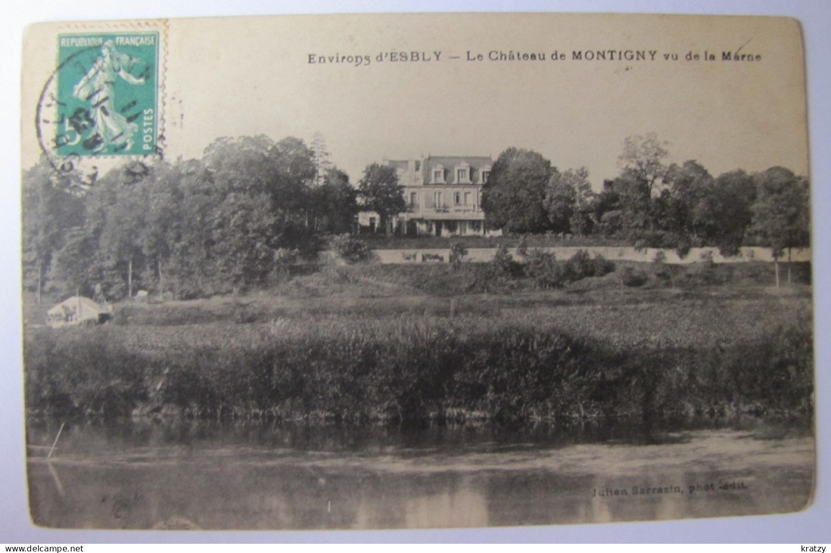 FRANCE - SEINE ET MARNE - ESBLY - Le Château De Montigny Vu De La Marne - 1911 - Esbly