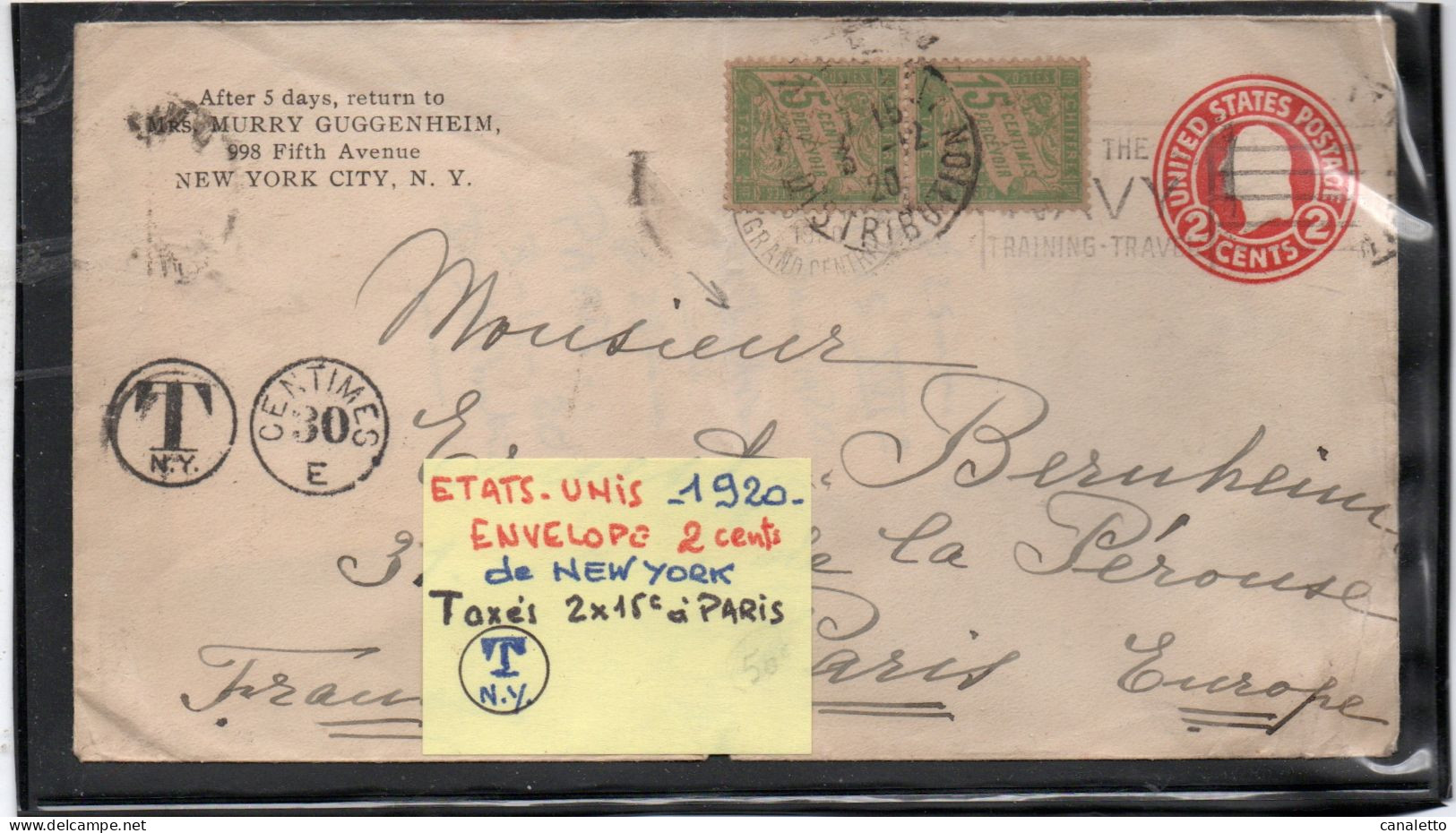 LETTRE DEs Etats Unis - Lettres & Documents