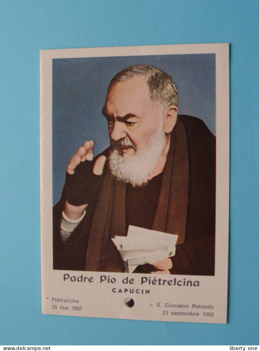 Padro PIO De Piètrelcina Capucin 1887/1968 - Prière ( RELIKWIE - RELIQUIARIO - RELIC - RELIQUARY - RELIQUAIRE ) ! - Heiligen