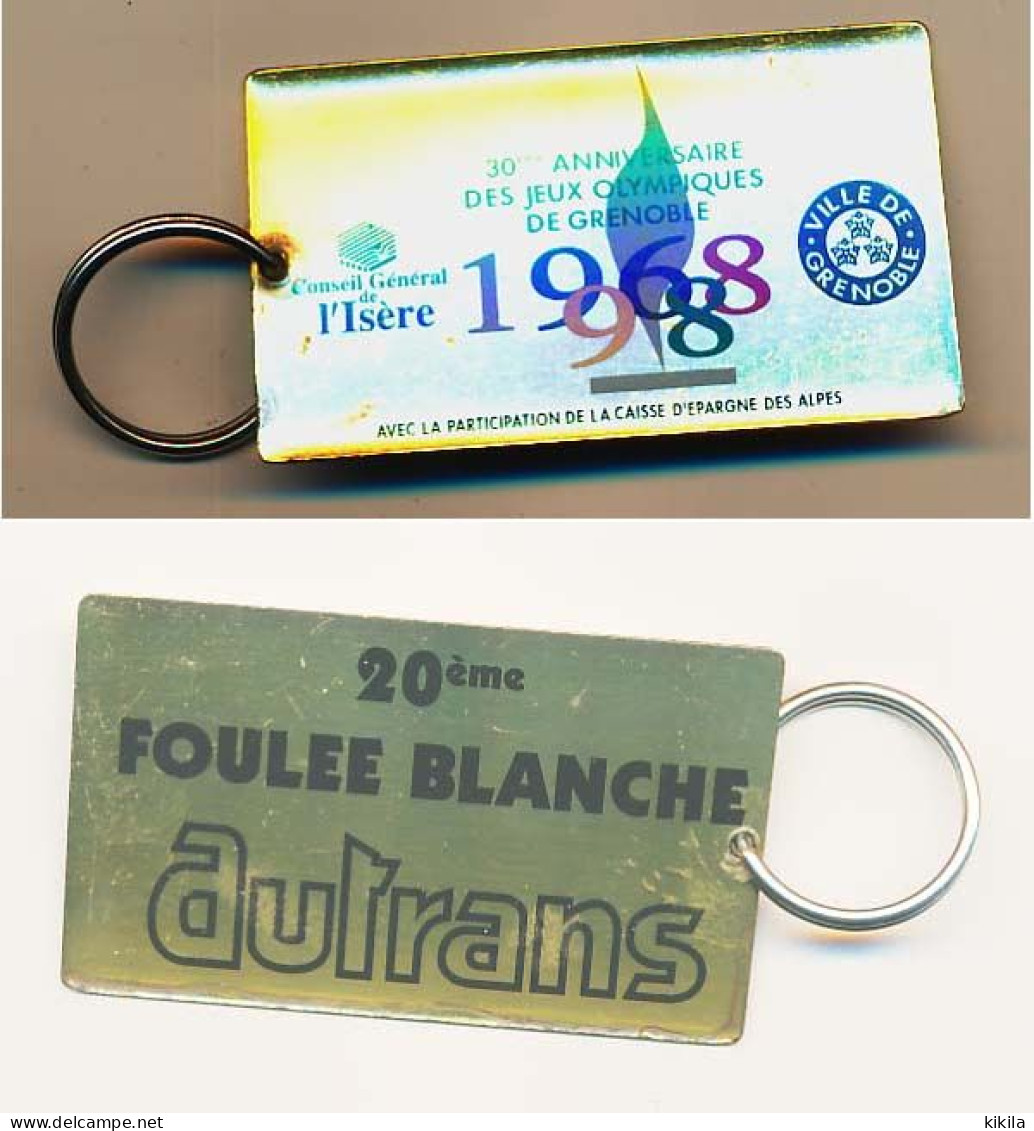 Porte-clefs 30° Anniversaire Des Xèmes Jeux Olympiques D'Hiver De GRENOBLE 1968  Autrans 20° Foulée Blanche - Porte-clefs