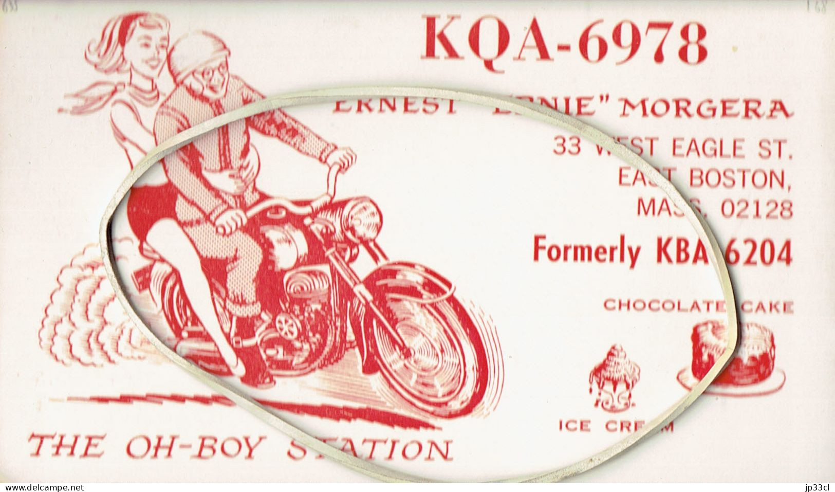 Moto, Motocycliste, Biker, Motorrijder Sur CP De Ernest Morgera, Boston, Massuchussets, USA, 1967 - Moto