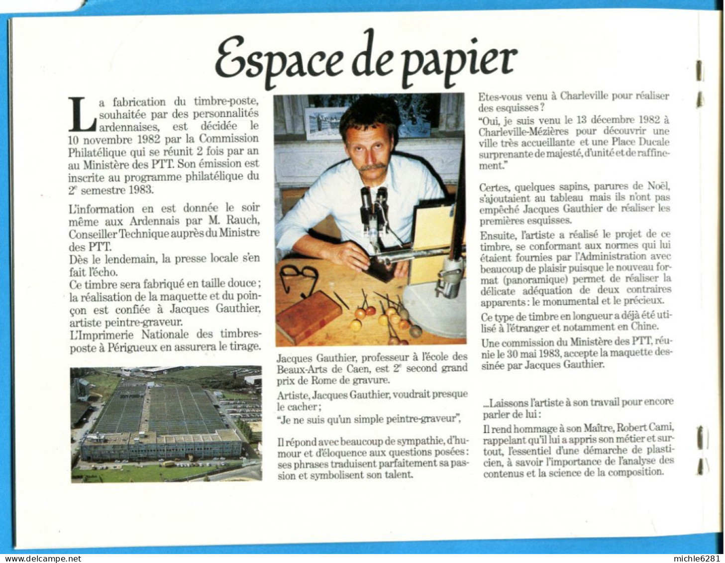 2206 - 1983 - Inauguration du bureau de poste rénové de Nouvion sur Meuse 26 octobre 1983