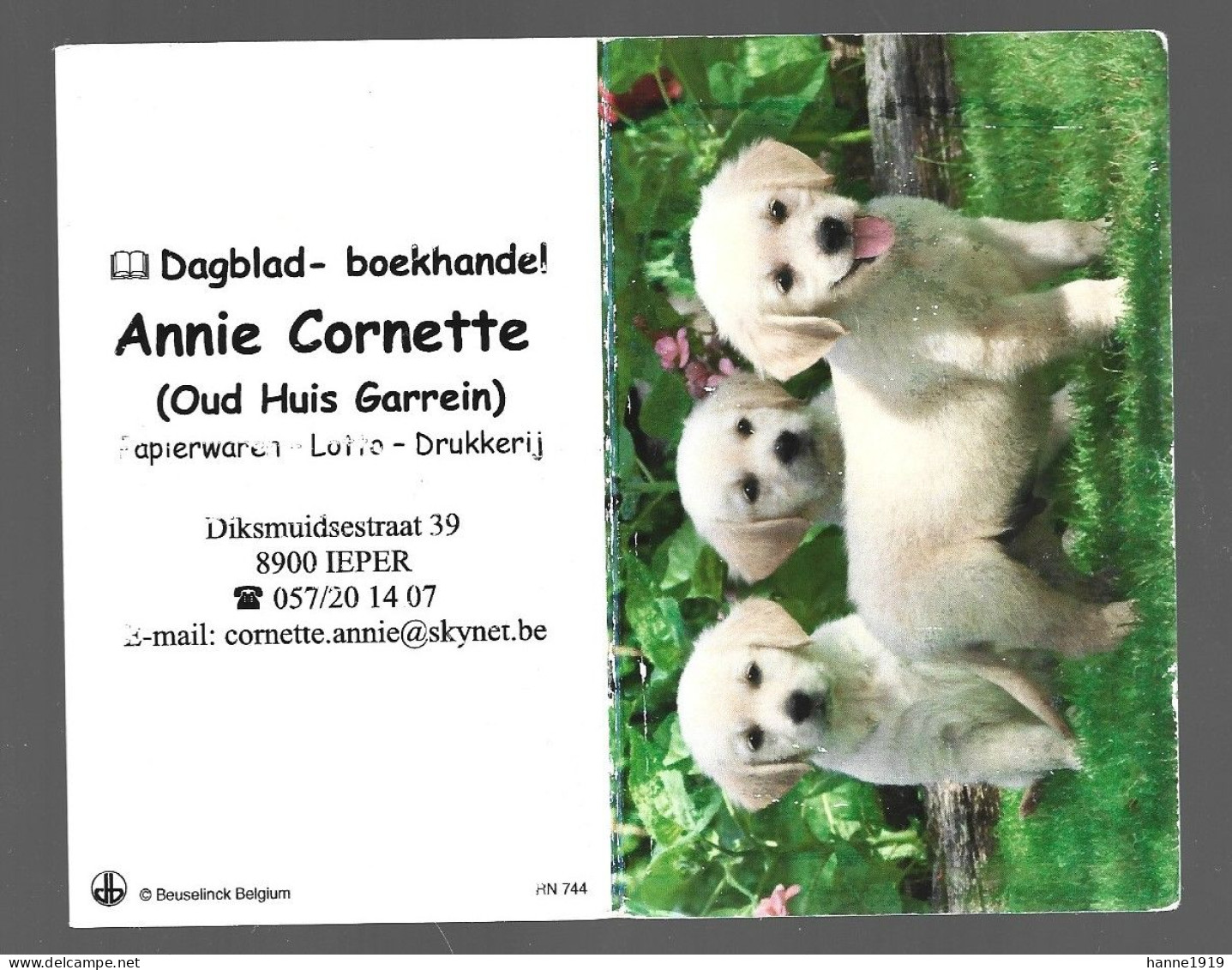 Ieper Diksmuidestraat Dagblad Boekhandel Annie Cornette Kalender 2008 Calendrier Htje - Small : 2001-...