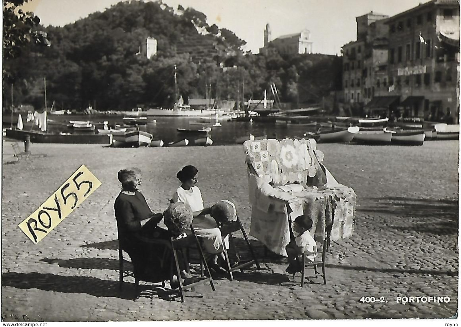 Liguria Genova Portofino Lavoratrici Del Tombolo In Spiaggia Anni 50 60 - Artisanat