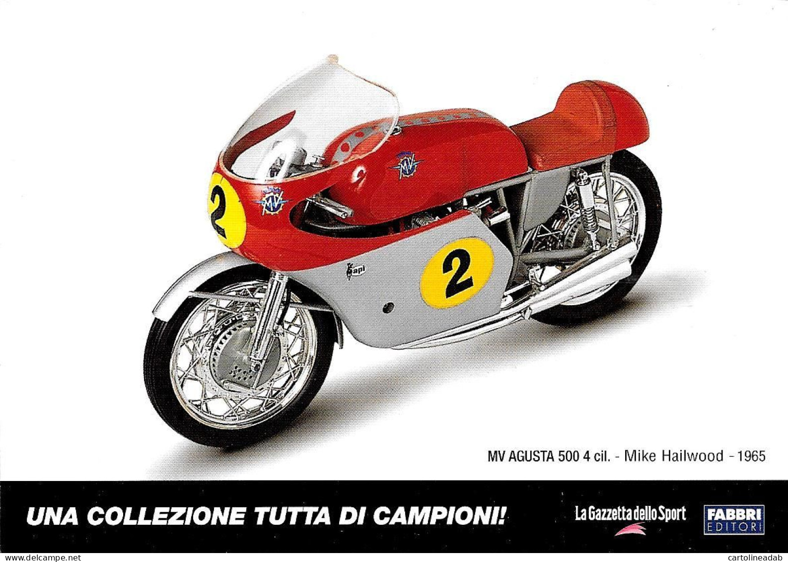 [MD1401] CPM - MV AUGUSTA 500 4 CILINDRI - MIKE HALIWOOD - 1965 - PROMOCARD 5477 - Non Viaggiata - Moto Sport