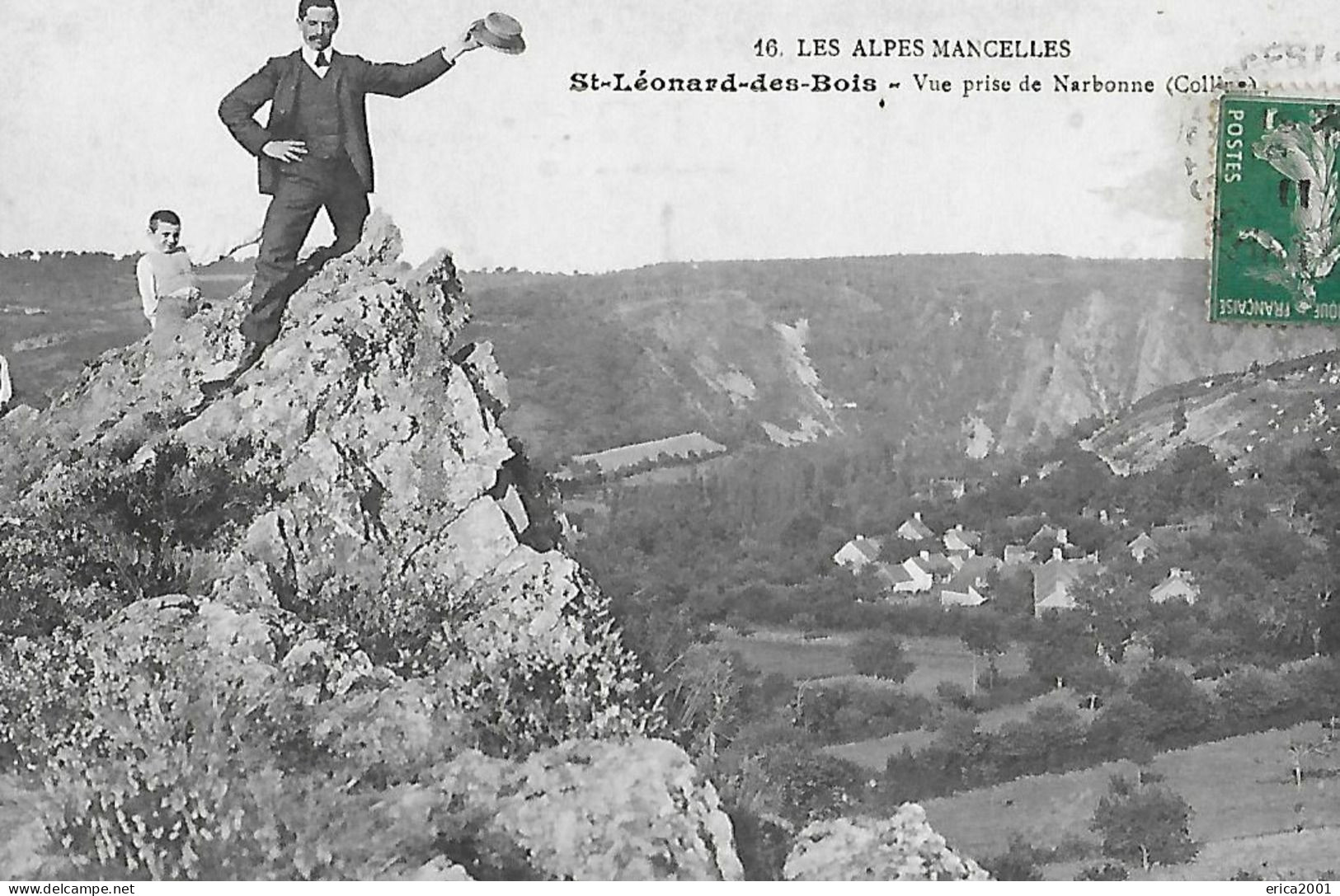 Saint Leonard Des Bois. Vue Dominante Sur Saint Léonard Des Bois Prise De Narbonne. - Saint Leonard Des Bois