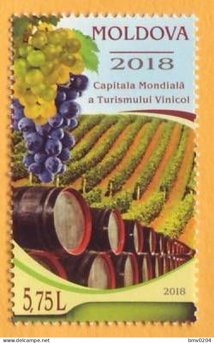 2018 Moldova Moldavie Moldau  Wine Tourism. Wine. Grapes. Vineyard. Wine Barrel 1v Mint - Moldavië