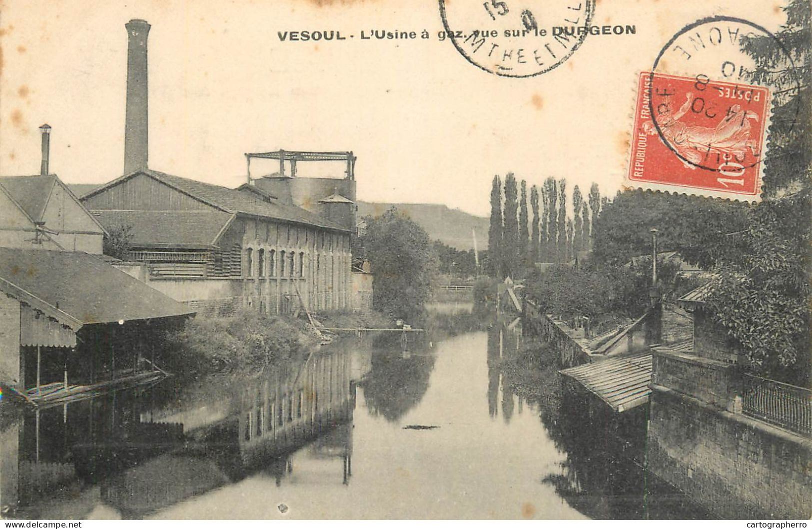 France Vesoul - L'Usine A Gaz Vue Sur Le Durgeon - Gray