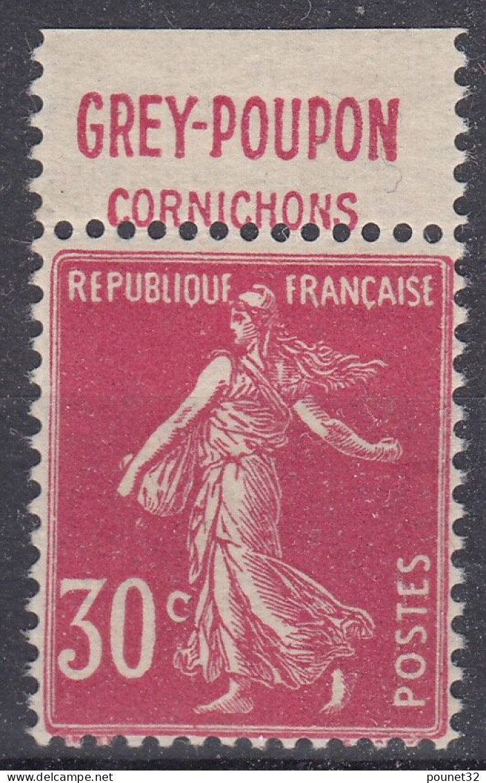 TIMBRE FRANCE SEMEUSE BANDE PUBLICITAIRE GREY-POUPON CORNICHONS N° 191c NEUF **/* - Unused Stamps