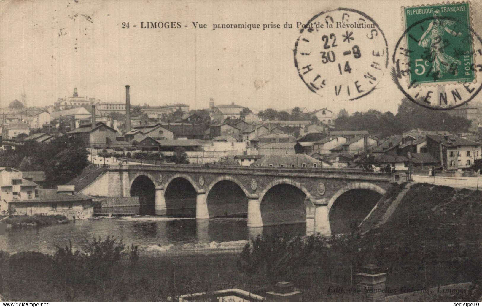 87 LIMOGES VUE PRISE DU PONT DE LA REVOLUTION - Limoges