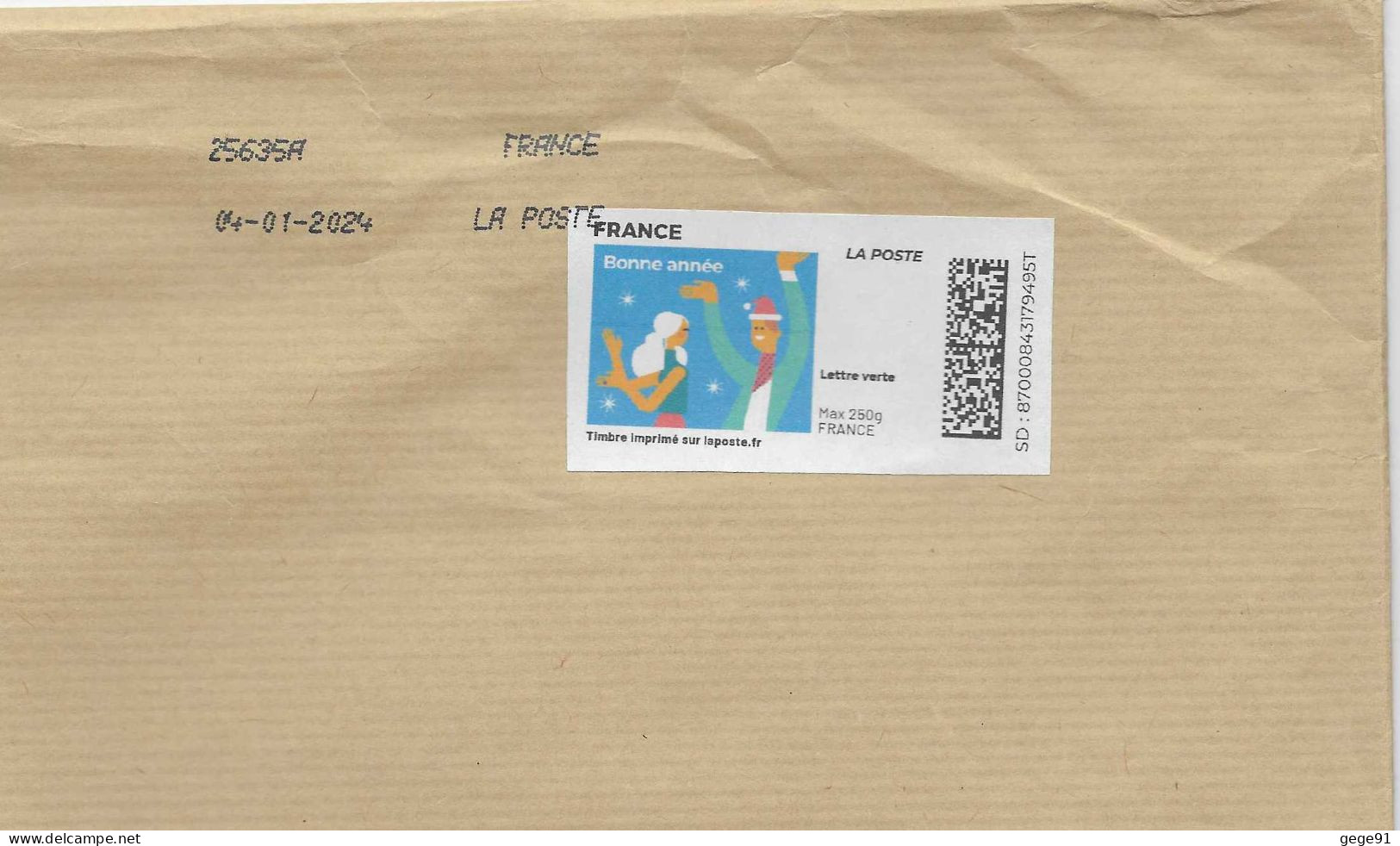 Montimbrenligne _ Affranchissement Par Internet - Fêtes De Fin D'année - Danse - Enveloppe Entière - Druckbare Briefmarken (Montimbrenligne)