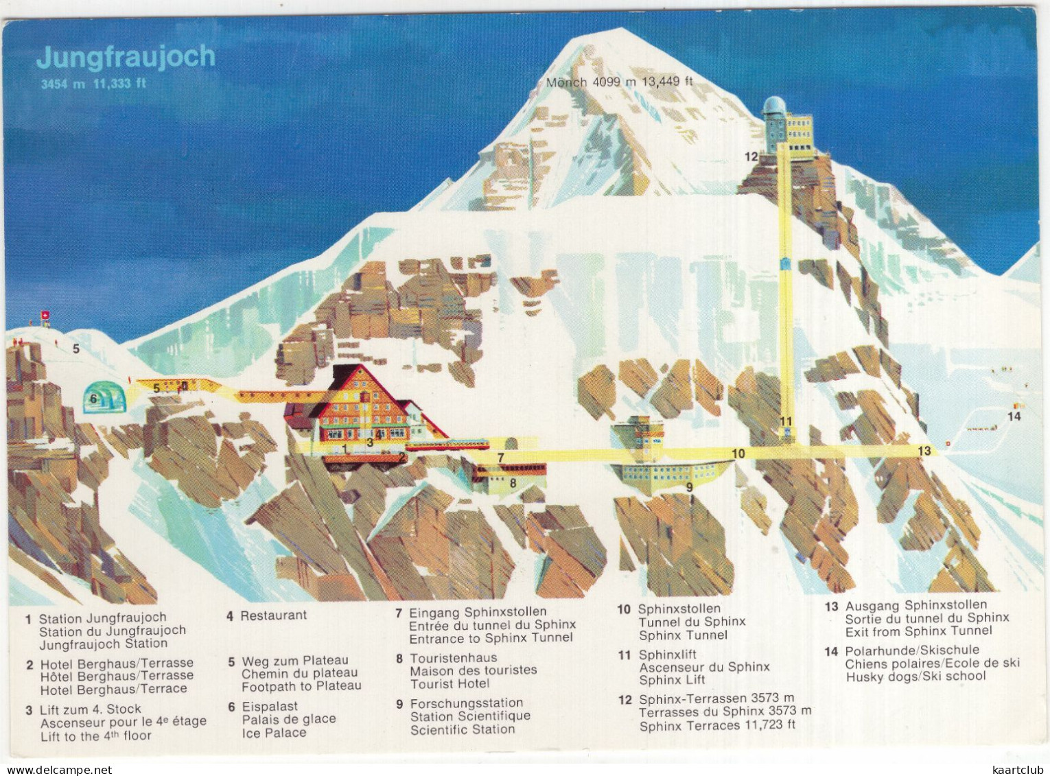 Jungfraujoch 3454 M. / 11.333 Ft.-  (Schweiz-Suisse-Switzerland) - Berner Oberland - Wengen