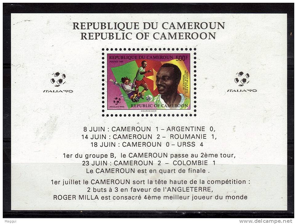 CAMEROUN   BF 25  * *   ( Cote 8e )  Cup 1990  Football  Soccer  Fussball Roger Milla - 1990 – Italien