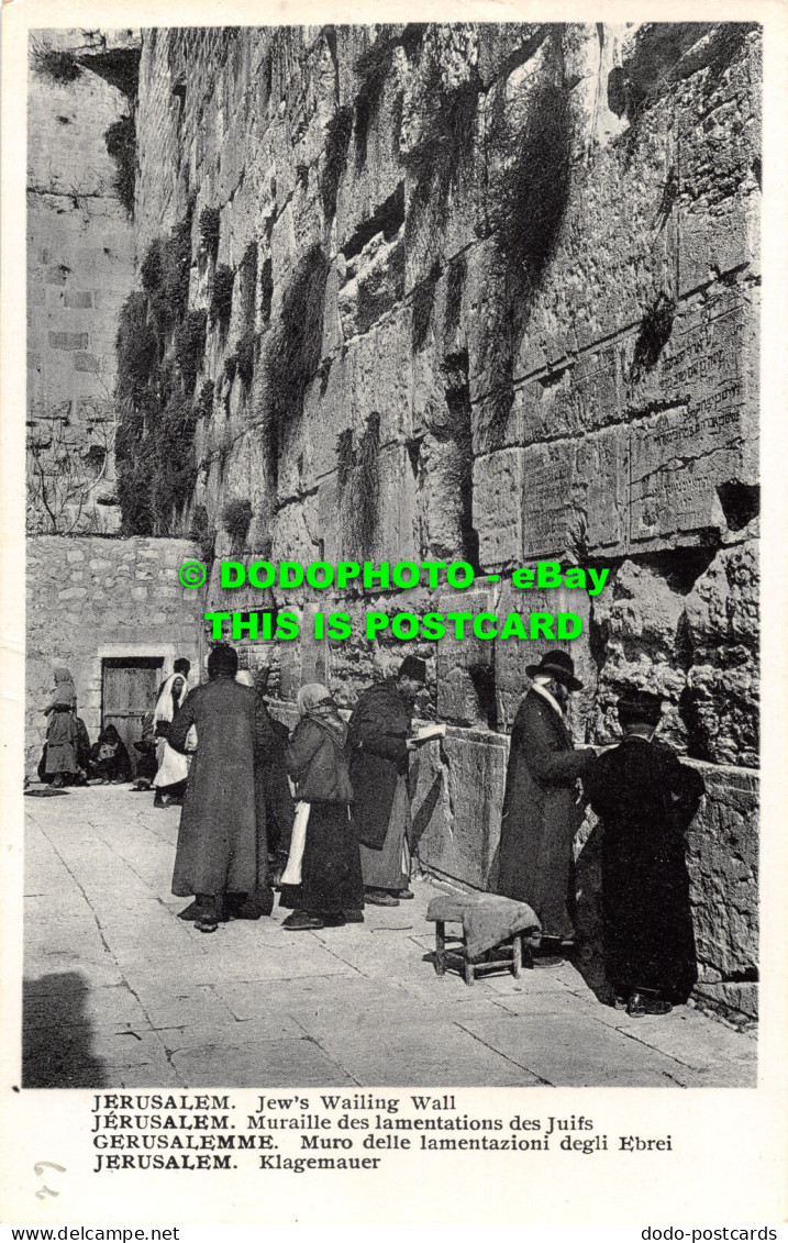 R474954 Jerusalem. Jews Wailing Wall. Jerusalem. Muraille Des Lamentations Des J - World