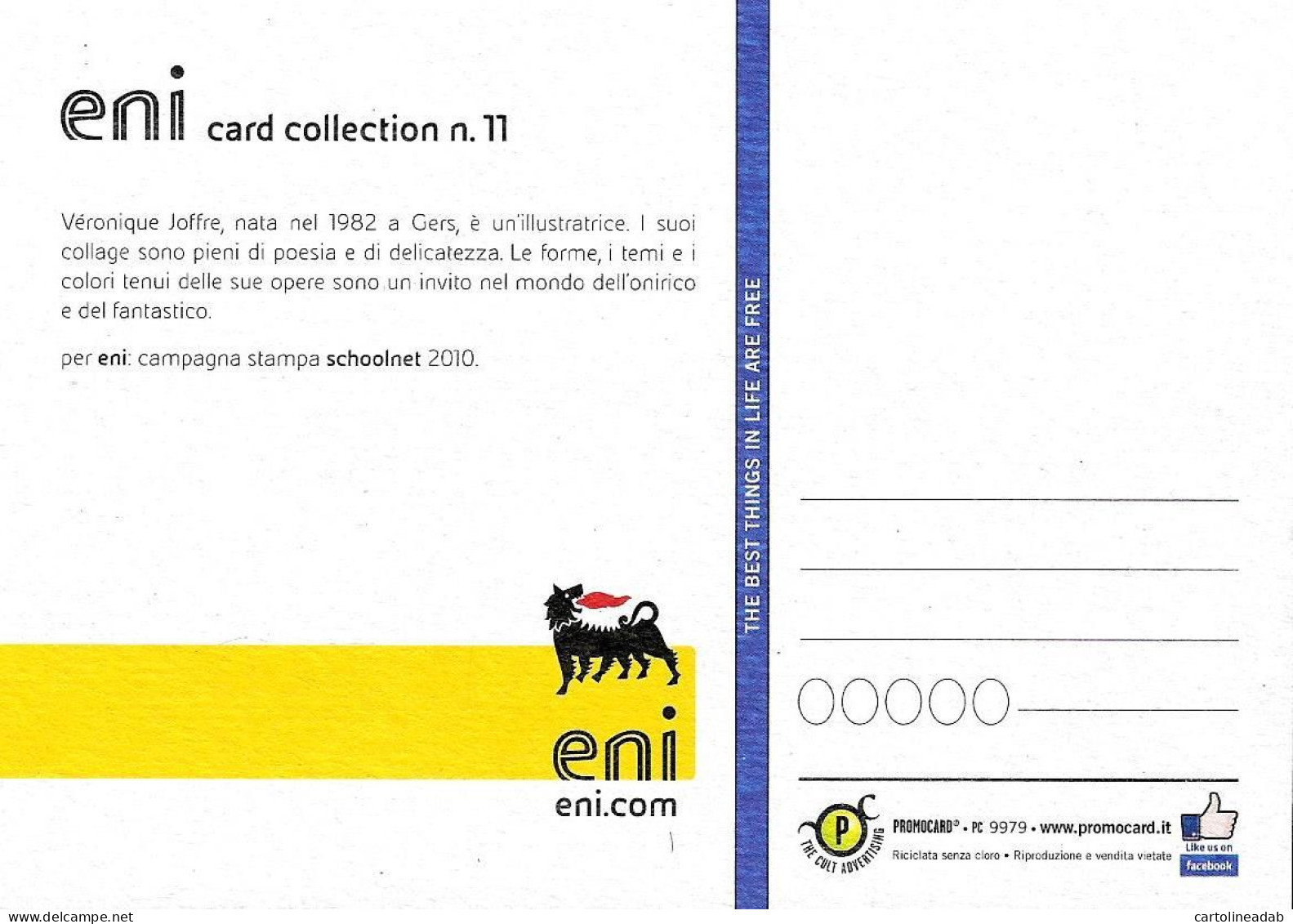 [MD2160] CPM - ENI - CARD COLECTION N. 11 - PUZZLE - PROMOCARD 9979 - PERFETTA - Non Viaggiata - Advertising