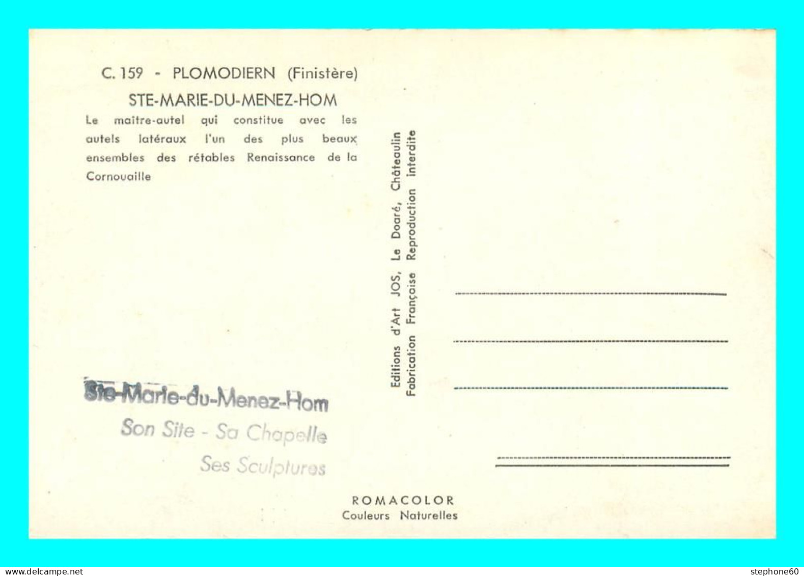 A768 / 287 29 - PLOMODIERN Sainte Marie Du Menez Hom - Plomodiern