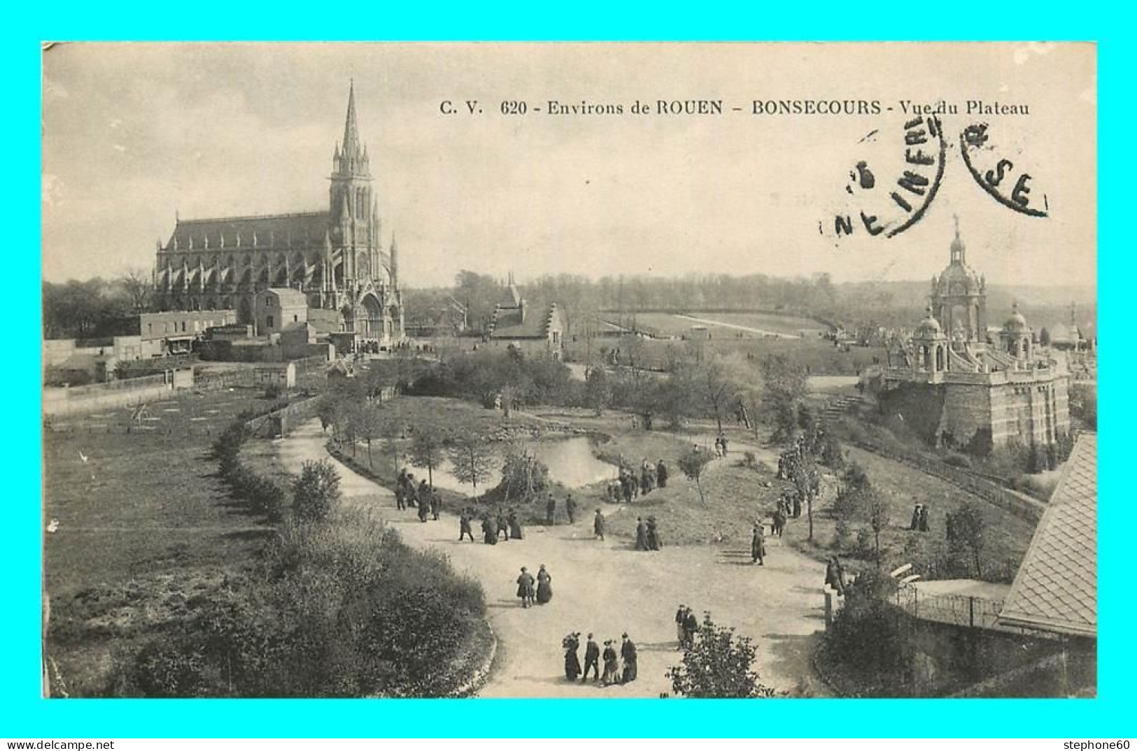 A766 / 475 76 - BONSECOURS Environs De Rouen Vue Du Plateau - Bonsecours