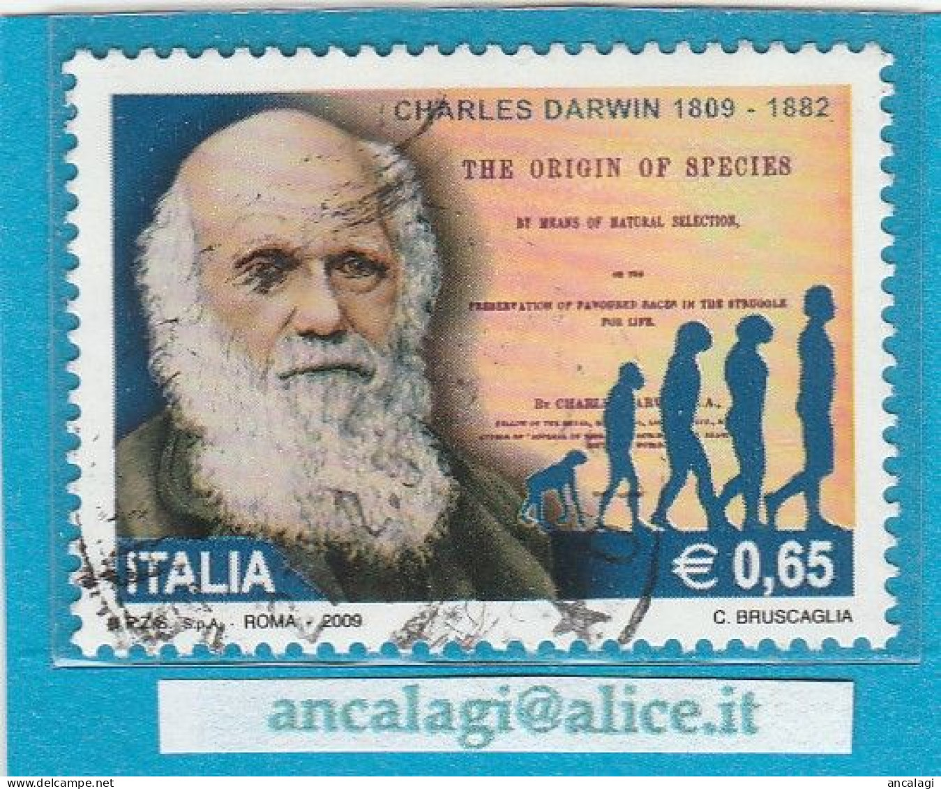 USATI ITALIA 2009 - Ref.1107 "CHARLES DARWIN" 1 Val.- - 2001-10: Gebraucht