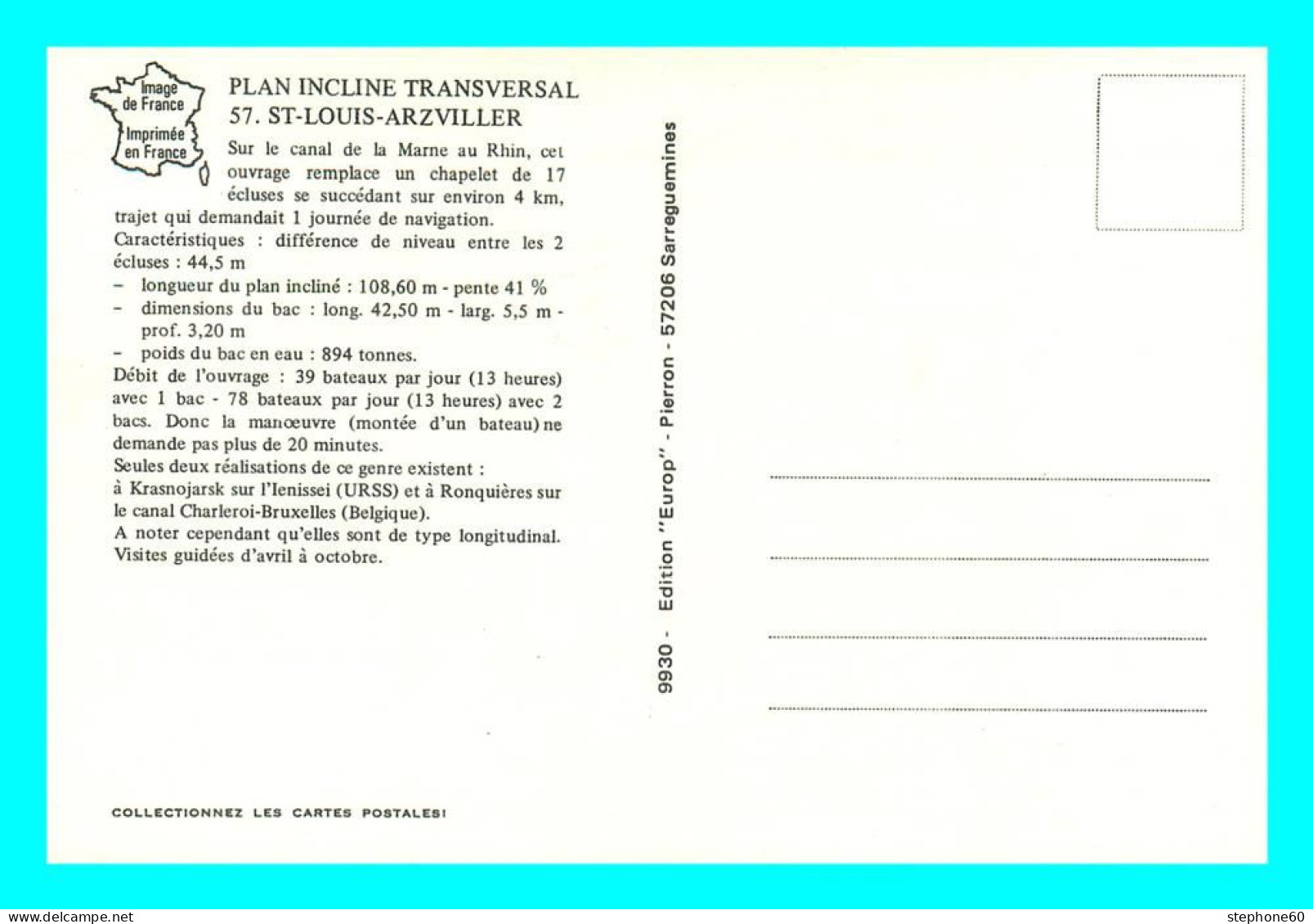 A768 / 427 57 - Plan Incliné Transversal De St Louis Arzciller - Sonstige & Ohne Zuordnung