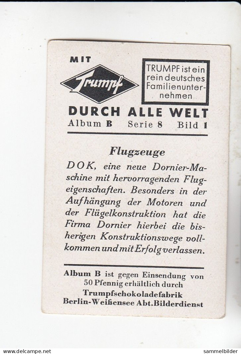 Mit Trumpf Durch Alle Welt  Flugzeuge DOK   B Serie 8 #1 Von 1933 - Otras Marcas